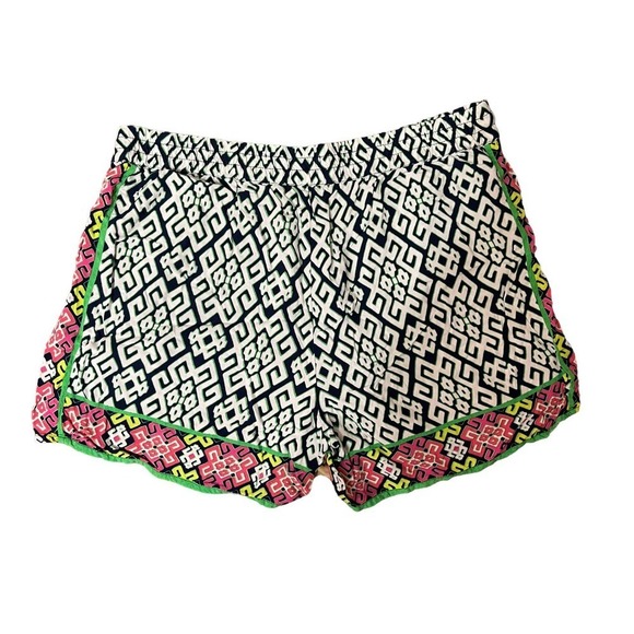 Crown & Ivy‎ Women's Lightweight Size Medium Pull-on Bright Geo Print Shorts - Picture 1 of 5